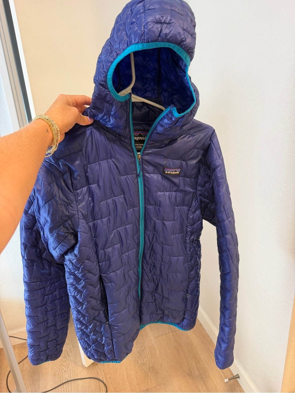 Patagonia Blue Micro Puff Hoody Jacket - Women’s S